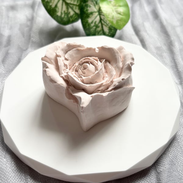Rose Essential Oil Fragrance Stone with Choice of Colour and Decorative Tray