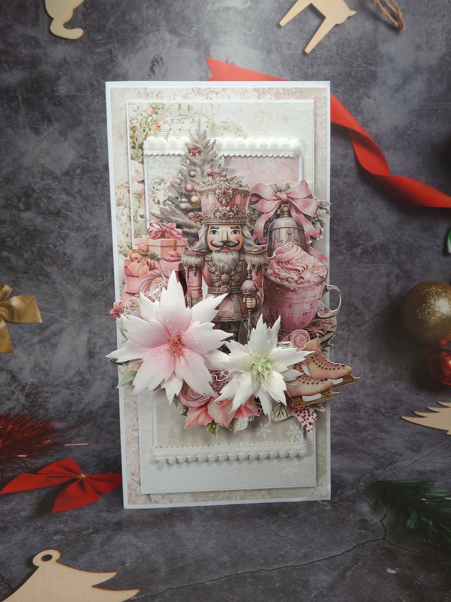 Pink Christmas card 2