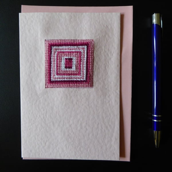 Individually Hand Crafted Embroidered Tapestry Blank Card