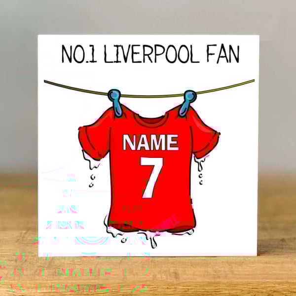 Personalised Football Greeting Card, Any Team, Brother, Bestie, Dad, Mum, Sister