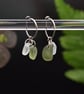 Highland Sea Glass and Sterling Silver Hoop Earrings - Image 1