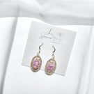Dried Flower Drop Earrings