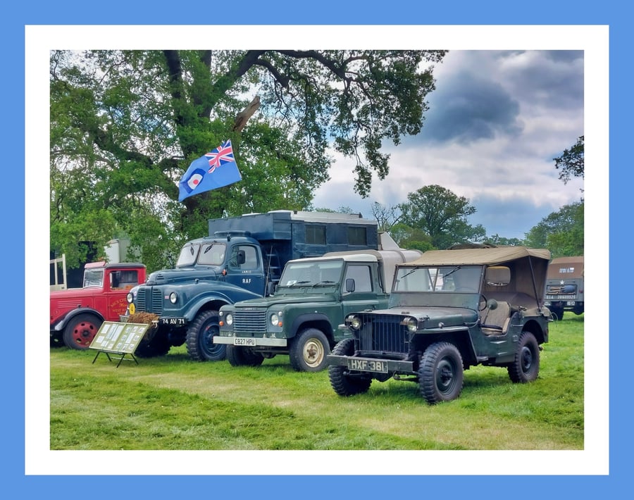 4 x4 Vintage Cars Greeting Card A5