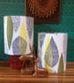 Iconic 50s MID CENTURY MODERN Leaf VIntage Barkcloth Fabric Lampshade option  - Image 3