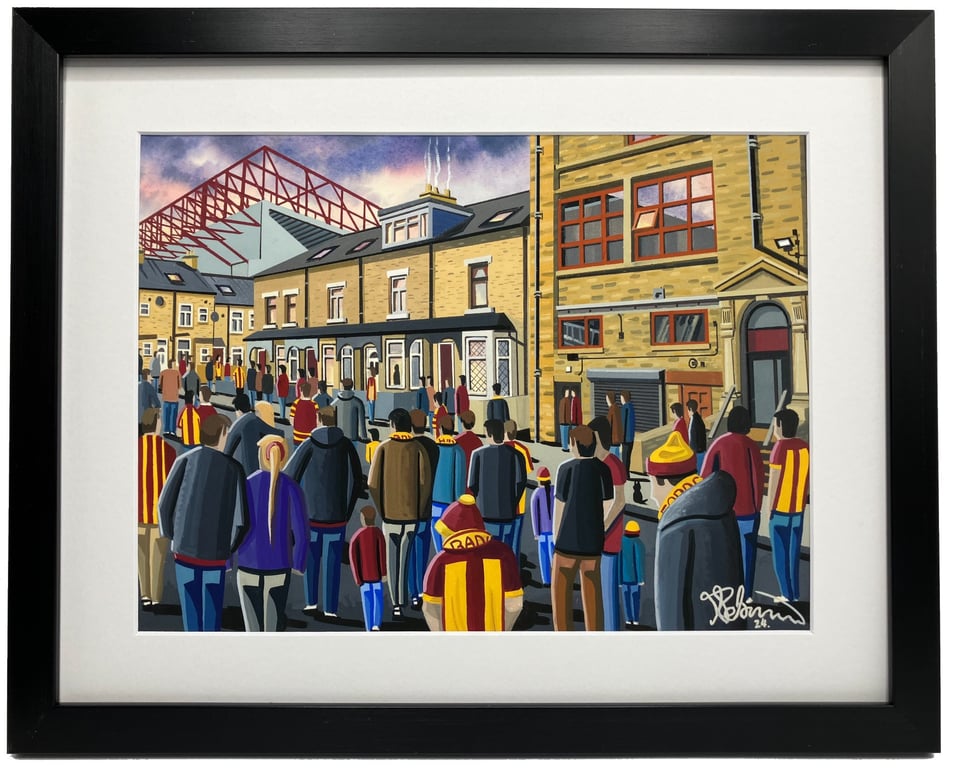Bradford. Framed & Unframed Fine Art Print, City Football Club AFC, Stadium Gift