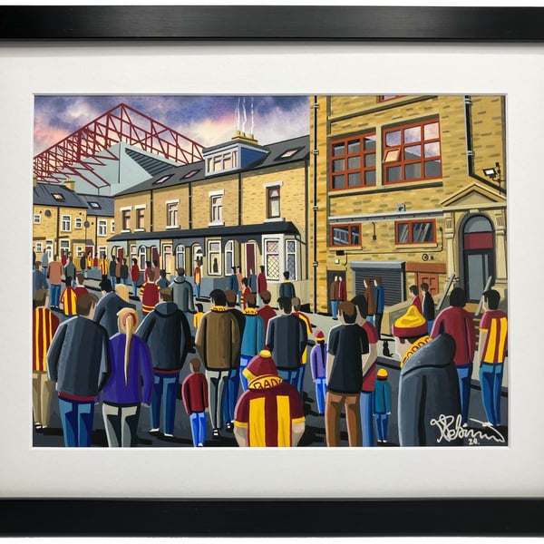 Bradford. Framed & Unframed Fine Art Print, City Football Club AFC, Stadium Gift