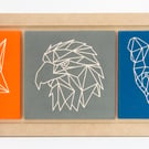 Animal Tile Triptych in Frame 