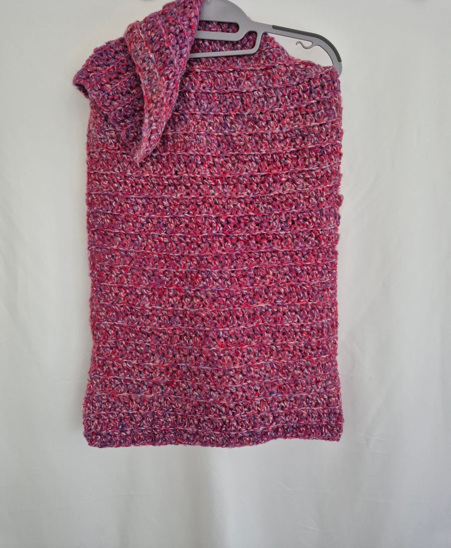 Chunky Pink Crochet blanket, crochet throw