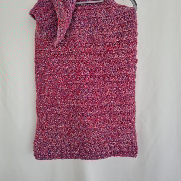 Chunky Pink Crochet blanket, crochet throw