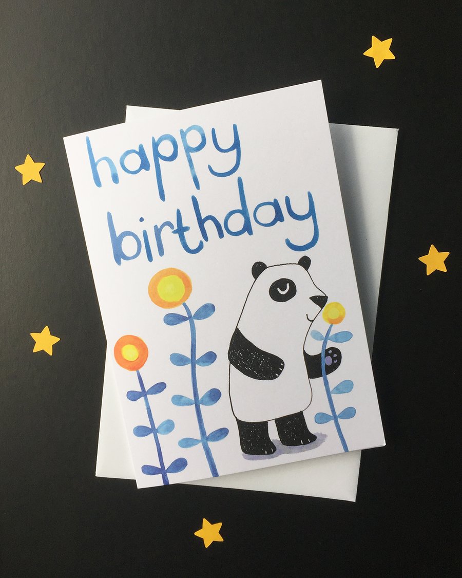 Panda Happy Birthday  card by Jo Brown