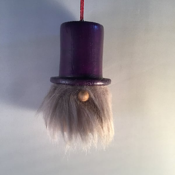 Hanging Gonk Christmas decoration.