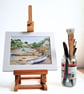 Noss Mayo Devon viewed from Bridgend Original Watercolour Painting Mounted - Image 5