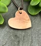 Hammered Heart Copper Pendant Romantic Gift for Women Recycled Jewelry Handcraft