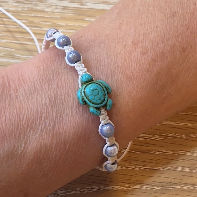 Boho Sea Turtle Bracelet,Cute Coastal Jewellery Gift,Surf Jewellery (STK-0011)