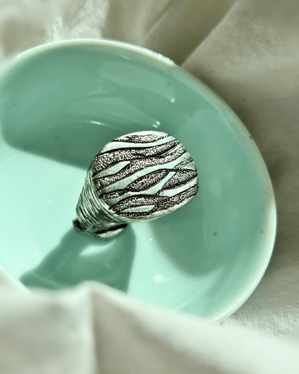 The Tidal Ring - Hand carved chunky Sterling Silver Ring
