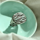 The Tidal Ring - Hand carved chunky Sterling Silver Ring