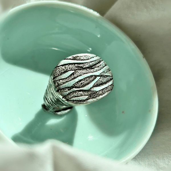 The Tidal Ring - Hand carved chunky Sterling Silver Ring