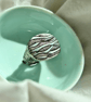 The Tidal Ring - Hand carved chunky Sterling Silver Ring