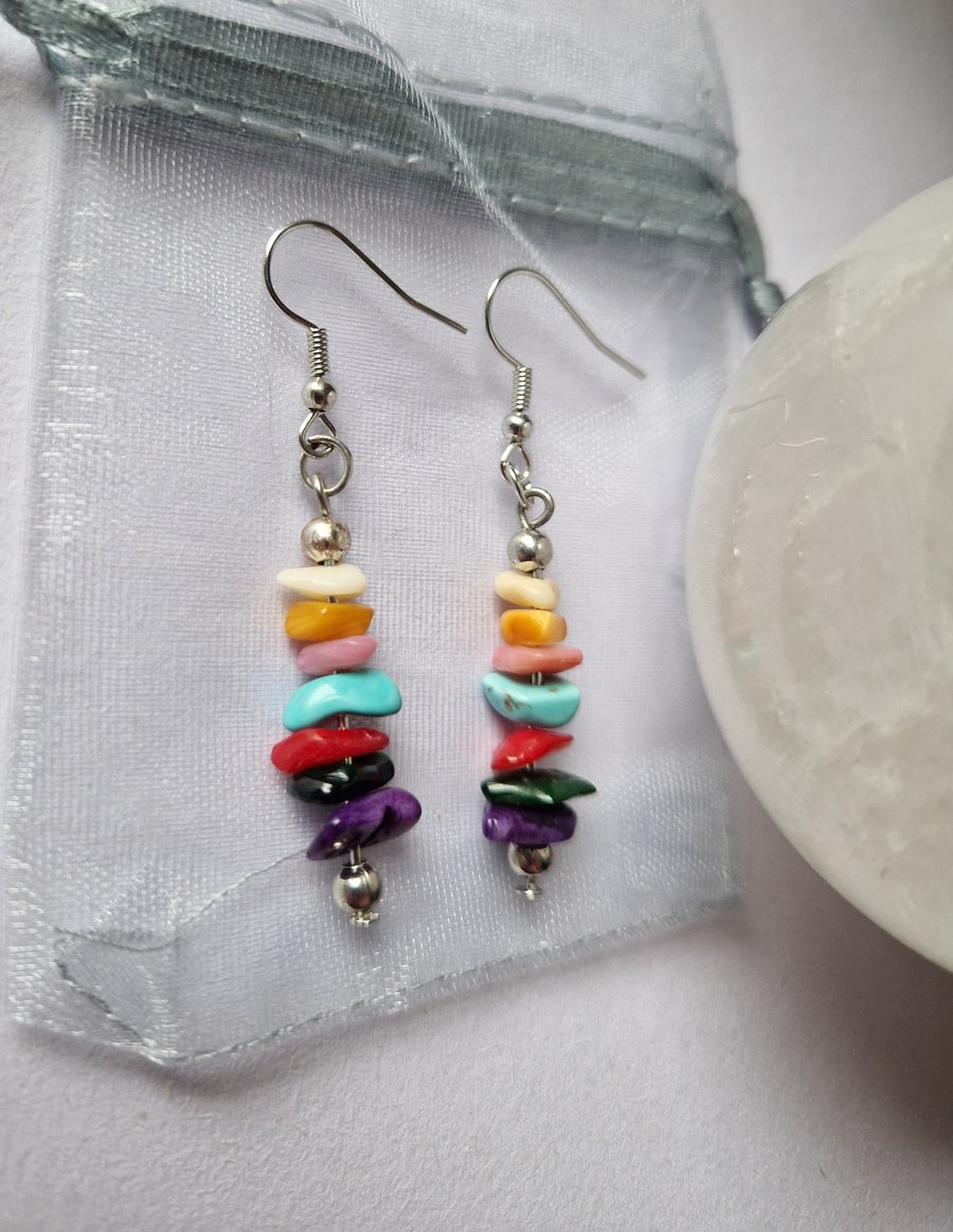 Beautiful multicoloured earrings