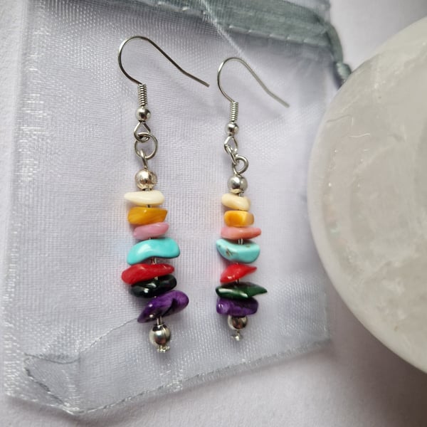 Beautiful multicoloured earrings