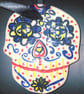 Handmade Ceramic Sugar Skull Halloween Decoration – Colourful Mexican Inspired.