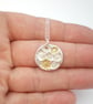 Floral Silver Round Pendant - Image 4