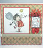 Any occasion greetings card, birthday card - playing tennis - Image 1