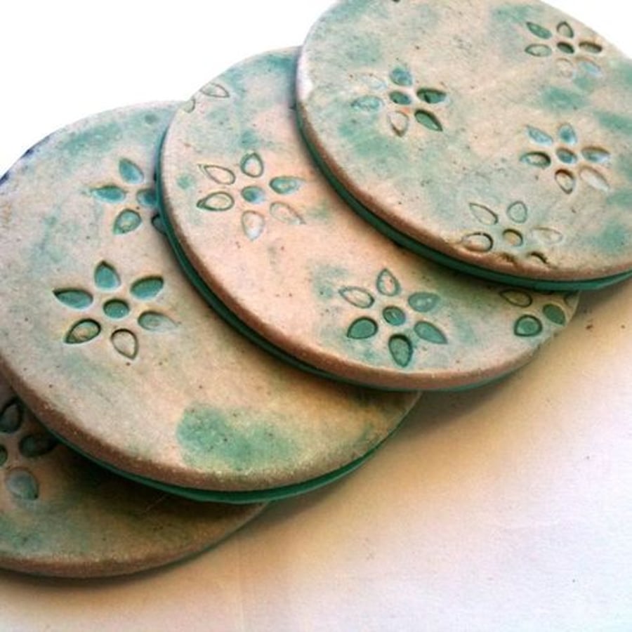 Lily Pond Coasters - Set of 4