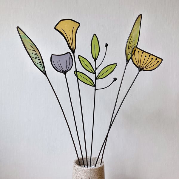 Everlasting Stained Glass Wild Flower - Bouquet - Flower Arrangements