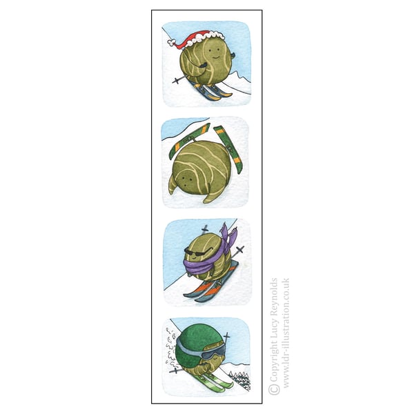 Skiing Sprouts Bookmark