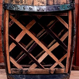 Totally Unique 12 Bottle Barrel Wine Rack