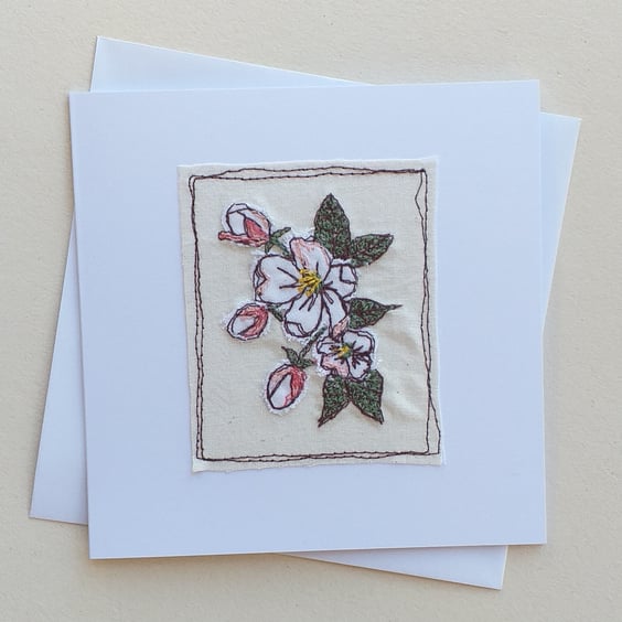 Embroidered Blossom Card