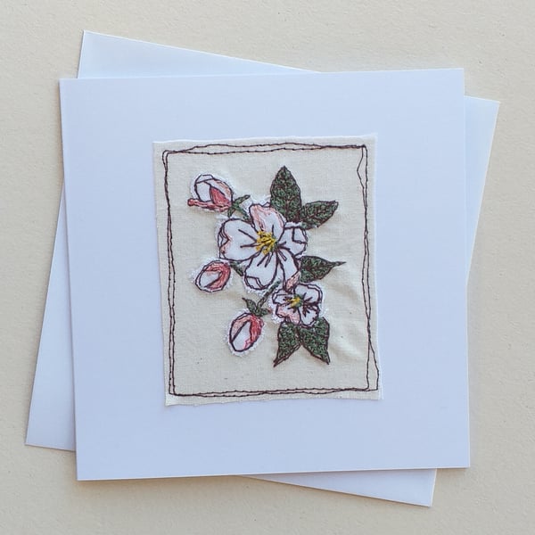 Embroidered Blossom Card