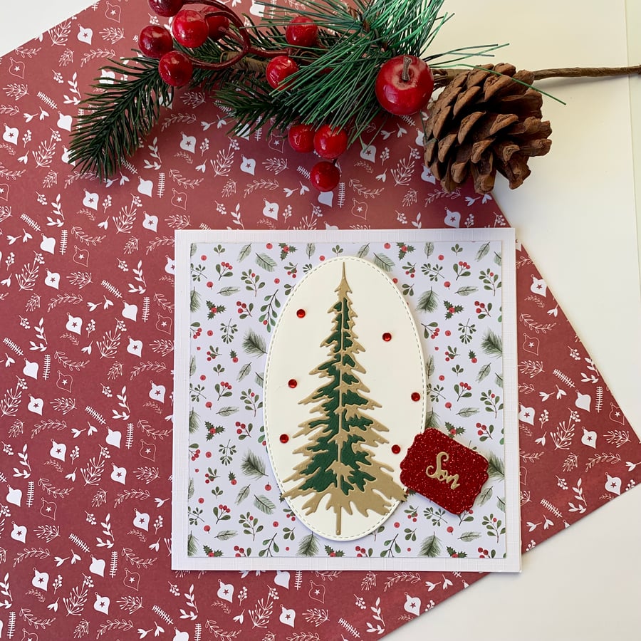 Handmade Christmas Card - Son