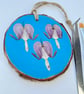 Real Pressed Flower Wood Slice, Hanging Decoration - Image 2
