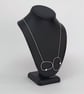 Sterling Silver Shaped Wire And Silver Rock Necklace  - Image 7