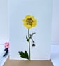 Handmade Real Pressed Flower Greeting Card, Geum - Image 2