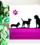 Dogs Blank Greetings Card 6 inch square dachshund sausage dog labrador terrier - Image 1