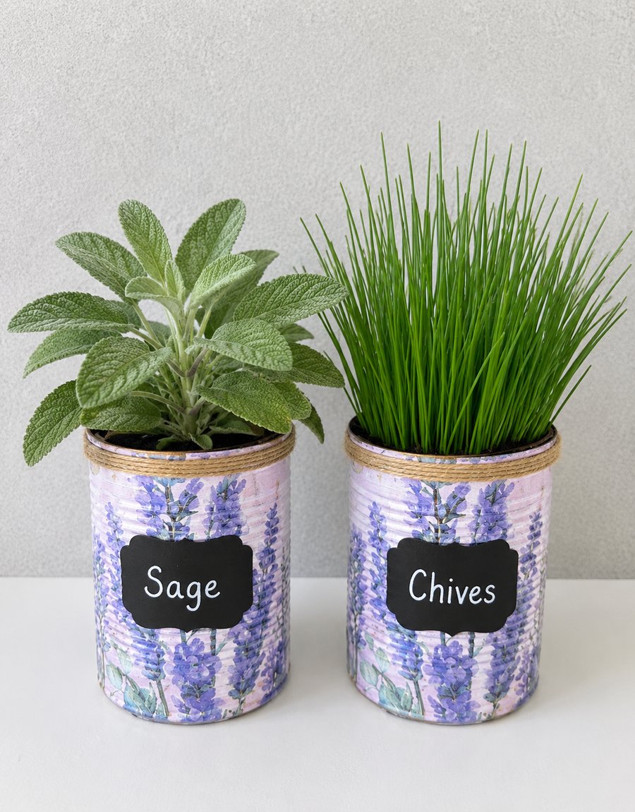 Lavender floral grow your own herb gift set 