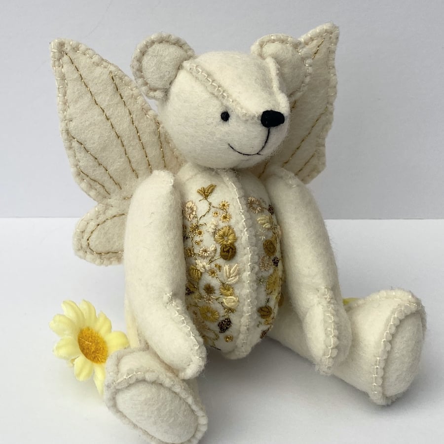 Fairy teddy bear, artist designed fairy bear by Bearlescent 