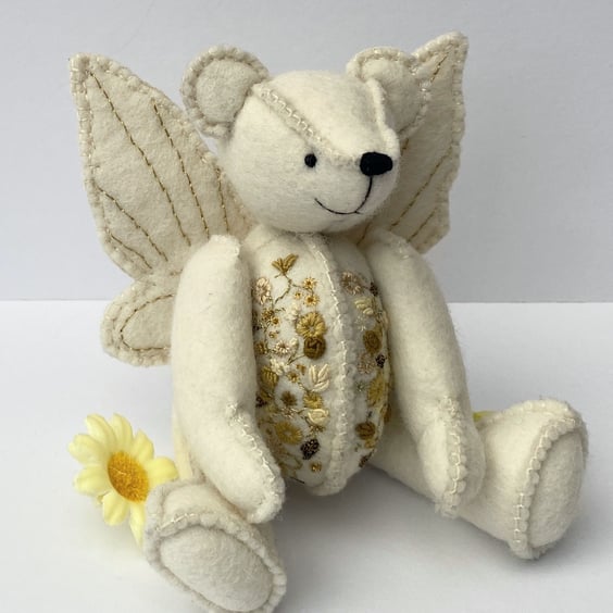 Fairy teddy bear, artist designed fairy bear by Bearlescent 