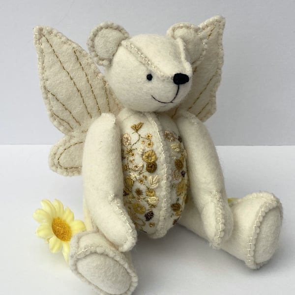 Fairy teddy bear, artist designed fairy bear by Bearlescent 