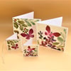 Pack of 2 'butterflies & flowers' Greetings Cards with gift tags, special offer.