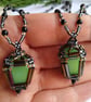 Glow In The Dark Lantern Hand Beaded Gothic Necklace - Image 4