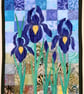 Iris Pattern Art Quilt Wall Hanging - Image 5
