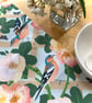 Chaffinches with English Climbing Roses Cotton Tea Towel - Image 4