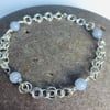 Sterling Silver Blue Lace Agate Bracelet