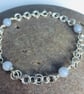 Sterling Silver Blue Lace Agate Bracelet