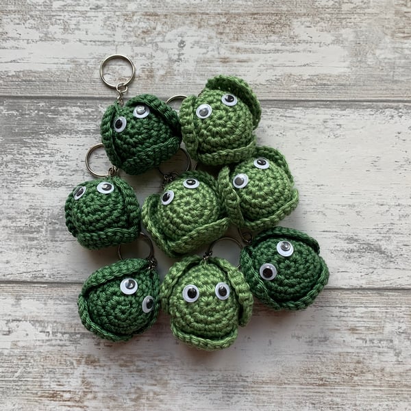 Light Green Brussel Sprout Keyring