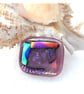 Patchwork Dichroic Fused Glass Brooch 034 Handmade  - Image 3